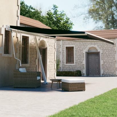 Copertină autonomă retractabilă automat, antracit, 450x300 cm GartenMobel Dekor