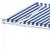 Copertină autonomă retractabilă automat albastru&alb 500x300 cm GartenMobel Dekor