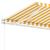 Copertină autonomă retractabilă automat galben&alb 500x300 cm GartenMobel Dekor