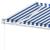 Copertină autonomă retractabilă automat albastru&alb 400x350 cm GartenMobel Dekor