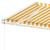 Copertină autonomă retractabilă automat galben&alb 400x350 cm GartenMobel Dekor