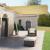 Copertină autonomă retractabilă automat galben&alb 450x350 cm GartenMobel Dekor