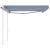 Copertină retractabilă automat, cu stâlpi, albastru&alb 4,5x3 m GartenMobel Dekor