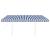 Copertină retractabilă automat, cu stâlpi, albastru&alb 4,5x3 m GartenMobel Dekor