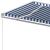 Copertină retractabilă automat, cu stâlpi, albastru&alb 4,5x3 m GartenMobel Dekor