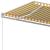 Copertină retractabilă automat, cu stâlpi, galben&alb, 4,5x3 m GartenMobel Dekor