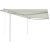 Copertină retractabilă automat, cu stâlpi, crem, 4x3,5 m GartenMobel Dekor