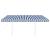 Copertină retractabilă automat, stâlpi, albastru&alb, 4,5x3,5 m GartenMobel Dekor