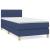 Pat box spring cu saltea, albastru, 90x190 cm, textil GartenMobel Dekor