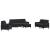 Set de canapele cu perne, 4 piese, negru, catifea GartenMobel Dekor