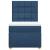 Pat box spring cu saltea, albastru, 90x190 cm, textil GartenMobel Dekor