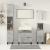 Set mobilier de baie, 3 piese, gri beton, lemn compozit GartenMobel Dekor