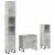 Set mobilier de baie, 3 piese, gri beton, lemn compozit GartenMobel Dekor