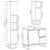Set mobilier de baie, 3 piese, gri beton, lemn compozit GartenMobel Dekor