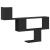 Raft de perete, negru, 100x15x70 cm, lemn prelucrat GartenMobel Dekor
