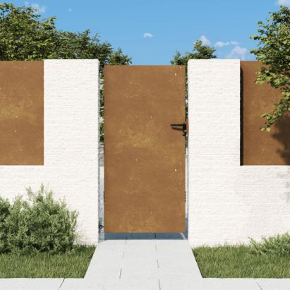 Poartă pentru grădină, 85x175 cm, oțel corten GartenMobel Dekor