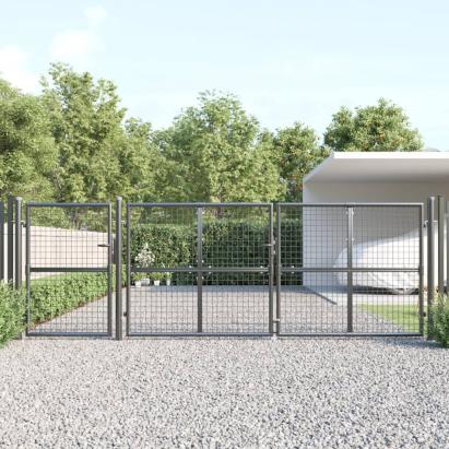 Poartă de grădină din plasă antracit 400x175 cm oțel galvanizat GartenMobel Dekor