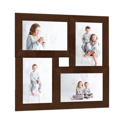 Ramă foto colaj pentru 4x (10x15 cm) foto, maro închis, MDF GartenMobel Dekor
