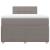 Pat box spring cu saltea, gri taupe, 120x200 cm, textil GartenMobel Dekor