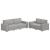 Set de canapele cu perne, 2 piese, gri nor, textil GartenMobel Dekor