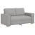 Set de canapele cu perne, 2 piese, gri nor, textil GartenMobel Dekor