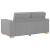 Set de canapele cu perne, 2 piese, gri nor, textil GartenMobel Dekor