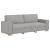 Set de canapele cu perne, 2 piese, gri nor, textil GartenMobel Dekor