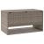 Cutie de perne de exterior gri 100x55x55,5 cm Poly Rattan GartenMobel Dekor