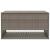 Cutie de perne de exterior gri 100x55x55,5 cm Poly Rattan GartenMobel Dekor