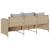 Canapea de grădină cu perne, 3 locuri, bej, poliratan GartenMobel Dekor