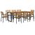 Set mobilier de grădină, 9 piese, lemn masiv de acacia și metal GartenMobel Dekor