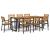 Set mobilier de grădină, 9 piese, lemn masiv de acacia și metal GartenMobel Dekor