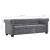 Canapea Chesterfield cu 3 locuri, catifea, 199x75x72 cm, gri GartenMobel Dekor