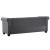 Canapea Chesterfield cu 3 locuri, catifea, 199x75x72 cm, gri GartenMobel Dekor