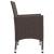Set mobilier bistro, 3 piese, maro, poliratan/sticlă securizată GartenMobel Dekor