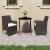 Set mobilier bistro, 3 piese, maro, poliratan/sticlă securizată GartenMobel Dekor