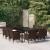 Set mobilier de grădină, 11 piese, maro, poliratan GartenMobel Dekor