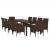 Set mobilier de grădină, 11 piese, maro, poliratan GartenMobel Dekor