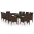 Set mobilier de grădină, 11 piese, maro, poliratan GartenMobel Dekor