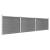 Set panouri gard, 526x146 cm, gri, WPC   GartenMobel Dekor