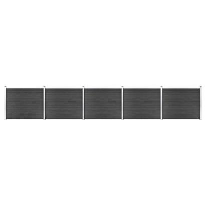 Set panouri gard, 872x146 cm, gri, WPC   GartenMobel Dekor