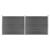 Set panouri gard, 353x146 cm, negru, WPC   GartenMobel Dekor