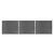 Set panouri gard, 526x146 cm, negru, WPC   GartenMobel Dekor