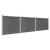 Set panouri gard, 526x146 cm, negru, WPC   GartenMobel Dekor