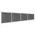 Set panouri gard, 699x146 cm, negru, WPC   GartenMobel Dekor