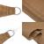 Pânză parasolar, gri taupe, 4x4x5,8 m, HDPE, 160 g/m² GartenMobel Dekor