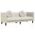 Set de canapele cu perne, 3 piese, crem, catifea GartenMobel Dekor