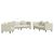 Set de canapele cu perne, 3 piese, crem, catifea GartenMobel Dekor