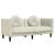 Set de canapele cu perne, 3 piese, crem, catifea GartenMobel Dekor