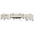 Set de canapele cu perne, 3 piese, crem, catifea GartenMobel Dekor